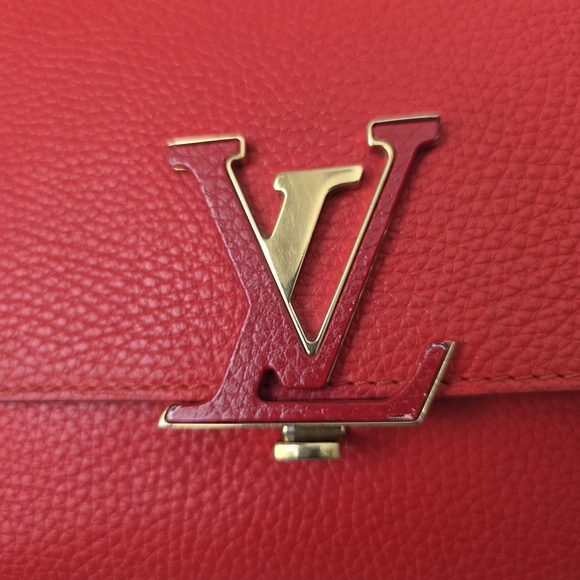 Auth Louis Vuitton Volta Top Handle Red Satchel Bag - Picture 7 of 12